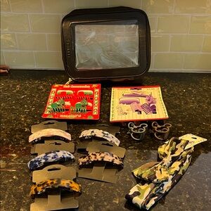 Assorted Hair Accessories Set with Sephora Cosmetic Bag